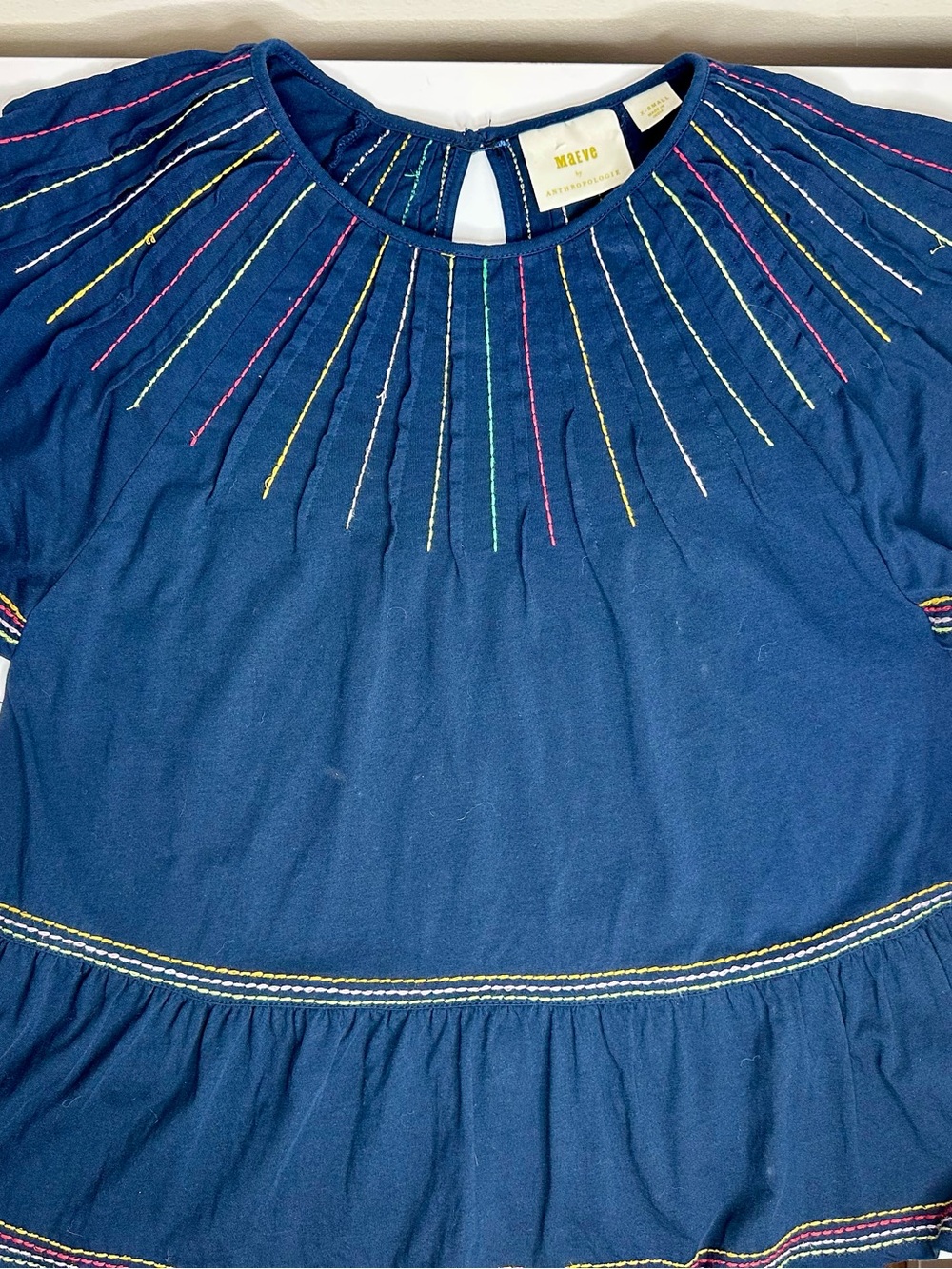 Maeve Chamonix Embroidered Swing Top from Anthropologie